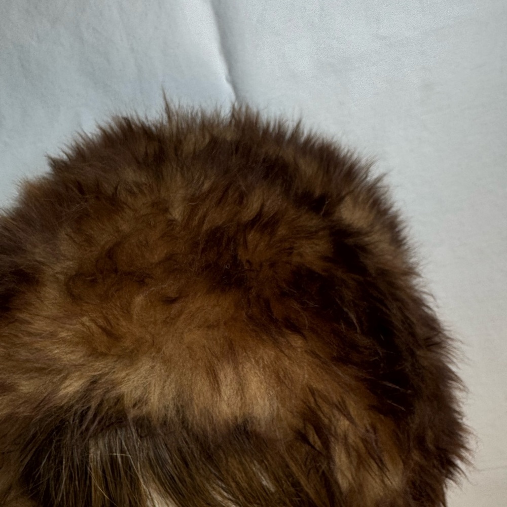 Brown Vintage Shillito’s Italian Fur Hat with Pom Poms EUC - Picture 5 of 17